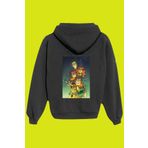 IvırZıvır Unisex Siyah Scooby Doo Sırt Baskılı Sweatshirt IVRZVR74