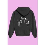 IvırZıvır Unisex Siyah Skull Sırt Baskılı Sweatshirt IVRZVR66