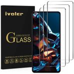 ivoler Xiaomi Poco X5 Pro/Redmi Note 12 Pro 5G / Redmi Note 12 Pro Plus için 3 adet koruyucu cam koruyucu folyo, 9H sertlikte zırh koruyucu cam, HD berraklığında ekran koruyucu folyo, çizilmez folyo, kabarcık önleyici