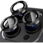 Ivoomi iPhone 15 Pro Max / 15 Pro Premium Safir Kamera Lens Koruyucu Temperli Cam - 01-Siyah