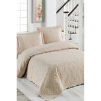 Ivy Cappuccino Cift Kisilik Microfiber Kapitone Yatak Ortusu