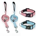 IVY&LANE 2'li Paket Yansıtıcı Köpek Tasması ve Tasmalar Seti, Yavru Köpek Yavrusu için Ayarlanabilir Neopren Dolgulu Köpek Tasmaları, Küçük Orta Büyük Köpekler için Nefes Alabilir Naylon Evcil Hayvan