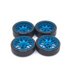 IWBR 27mm Drift Wheels Fit For WLtoys 1/28 K969 K979 K989 K999 P929 P939 284131 Iw04m Iw02 Rm02 Rm03 Dgawd MINI-Q For Kyosho RC Car Parts (Color : Sky Blue)