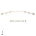 IWBR 2pcs Steering Link Rod Linkage For Axial RBX10 AXI03005 1/10 RC Crawler Car Front Axle Upgrade Parts (Color : Silver)
