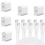 IWTKenw USB C - USB C Kablosu, 5'li Paket 6FT, 60W Hızlı Şarj Güç Teslimatı, iPhone 15/15 Pro/15 Plus/15 Pro Max, iPad Mini 6/Pro 2021, MacBook Pro 2020, Samsung Galaxy S23, Anahtar
