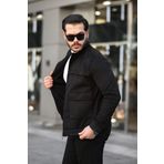 İxir Torba Cepli Nubuk Mevsimlik Erkek Mont & Ceket Siyah