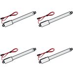 Iyalezirk 4X DC 12 V Su Geçirmez IP54 Mini Doğrusal Aktüatör 100 mm Lineer Elektrik Motoru Pencere Açacağı 30 mm/S Hız