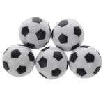 Iyalezirk 5X İç Mekan Futbol Masası 32 mm Plastik Beyaz Siyah Değiştirin