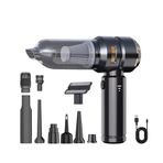 Iyalezirk Car Vacuum Cleaner Portable High Power Handheld Brushless Motor Cleaning Machine Air Duster for Home Appliance Black