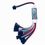 Iyalezirk LED Signal Amplifier Repeater Controller TTL Amplifier 1 to8 Support Addressable LED Strip Lights forWS2812B WS2811 4 PIN