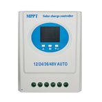 Iyalezirk MPPT 120A Solar Charge Controller 12V 24V 36V 48V Dual USB withLCD Display forLead Acid Lithium Battery Solar Panel A