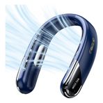Iyalezirk Mute Portable USB Neck Fan 6000mAh Bladeless Cooling Neck Fan Ultra Long Endurance Air Conditioner Neck Cooler Wearable Fan Around Your Neck Hands Free Rechargeable Blow Cold B