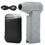 Iyalezirk Turbo Jet Fan 130000RPM Electric Air Duster Air Blower 52M/S Car Computer Cleaning Tool withLED Light Handheld Duct Fan