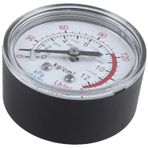 Iyalezirk Yuvarlak 0-180 psi 13 mm 1/4BSP iplik çapı Karşılaştırma saati Hava Basınç Göstergesi, Siyah
