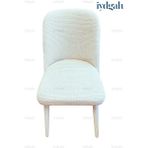 IYDGAH Büyük Oval Likralı Sandalye Kılıfı Yıkanabilir Streç Lastikli Bambu Sandalye Örtüsü 1 Adet Krem Renk - 45 x 56 cm