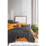 Iyi Geceler Istanbul Aztec Antrasit Çift Kişilik Pamuk Yatak Örtüsü Seti - 240 x 260 cm
