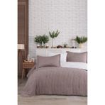 İyi Geceler İstanbul Soft Dreams Tek Kişilik Natural Yatak Örtü Seti Kahve - 180 x 215 cm - Kahverengi