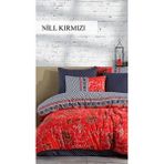 İyi Geceler İstanbul Tek Kişilik Fusion Nill Kırmızı Nevresim Takımı