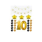 İyiki Doğdun Yazılı 10 Yaş Gold Renk Doğum Günü Parti Seti (Renkli)