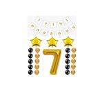 İyiki Doğdun Yazılı 7 Yaş Gold Renk Doğum Günü Parti Seti