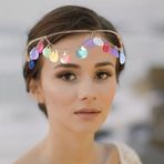 IYOU Boho kol baş zinciri, altın, payet, püsküllü, kostümlü oyun, katmanlı karnaval, cadılar bayramı, saç parçaları, kadınlar için aksesuar