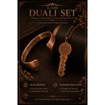 İyyaKee Dualı Bakır Bileklik ve Anahtar Dualı Kolye Seti Manevi Koruma Özel Tasarım Takı Seti
