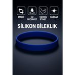 İyyakee Erkek Kadın Lacivert Silikon Bileklik Sevgiliye Hediye Tahriş Yapmaz