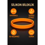 İyyakee Erkek Kadın Turuncu Silikon Bileklik Sevgiliye Hediye Tahriş Yapmaz