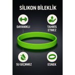 İyyakee Erkek Kadın Yeşil Silikon Bileklik Sevgiliye Hediye Tahriş Yapmaz