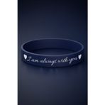İyyakee “I Am Always With You” Kalpli Kadın Erkek Silikon Bileklik – Sevgiliye Anlamlı Hediye