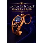 İyyakee Kadın Bakır Bileklik Doğal Lacivert Lapis Lazuli Taşlı Otantik Model Bilezik Her Bileğe Uygun