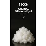 İz Home 1 KG Orijinal Silikonize Elyaf Dolgu Malzemesi | Yastık, Oyuncak, Bulut Tavan | Vakumlu Ambalaj