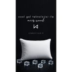 İz Home Air Cool Serin Etkili Soğutucu Jel Yastık | Visco Hafızalı Sünger | Cool Gel Teknolojisi | Ortopedik - 40 x 60 cm - Beyaz