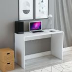 İzco Design Beyaz Ofis Masası – Modern Ders Çalışma ve Bilgisayar Masası | Fonksiyonel Çalışma Masası - 45x90