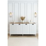 İzco Design Country Model 4 Kapaklı Konsol Mdf Membran Kapaklı Portmanto Ayakkabılık Çok Amaçlı Organizer - Atlantik Çam