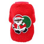 Izefia Köpek Kazak Köpek Kostüm Noel Giysileri Hediye Polar Jumper Köpek Yün Kazak Kış Sıcak Pijama Noel Baba Ren Geyiği Ağacı Köpek Kazak Küçük Köpek Orta Köpek Kedi Baba Kırmızı S
