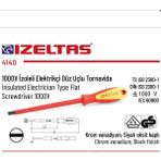 İzeltaş 1000V Izoleli Düz Uçlu Tornavida 6.5*150