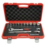 İzeltaş 1113 1/2'' 6 Köşe 17 Parça Lokma Anahtar Takımı