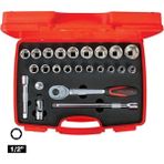 Izeltaş 1/2'' Altı Köşe Lokma Takımı 24 Parça - Gri