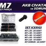 İzeltaş 127 Parça M7 Akb Civata ve Somun Seti Anahtar