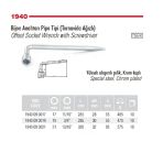 İzeltaş 17 Mm Bijon Anahtarı Pipo Tipi Tornavida Ağızlı 1940 09 0017