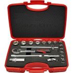 İzeltaş 3/8" Altı Köşe Lokma Takımı 19 Parça Kırmızı