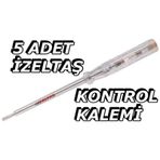 İzeltaş 5 Adet 190 MM Kontrol Kalemi Düz Tornavida