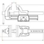 İzeltaş 7400 100 mm Dövme Çelik Mengene