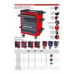 İzeltaş 8242008142 8 Çekmeceli Garaj Kırmızı Mobil Takım Dolabı