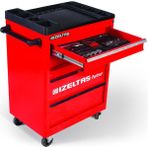 İzeltaş 8242321005 Garage Mobil 5 Çekmeceli Kırmızı Gövde Gri Çekmece Takım Dolabı