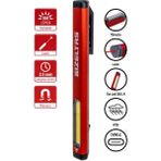 Izeltaş Cob LED Şarjlı Lazer Pointer Kalem Tipi Fener 300 Lm