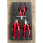 İzeltaş Izeltaş Pro 170MM Pense Seti Carbon Çelik Yankeski Kargaburun Red Opak Seri Orj - Kırmızı - Gri