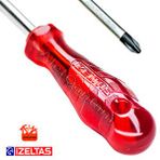 İzeltaş İzeltaş Yıldız Tek Tornavida Kraft 6x100mm Genel Kullanım Kırmızı
