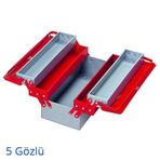 İzeltaş Metal Takım Çantası Beş Gözlü Uzun 52 cm 8420